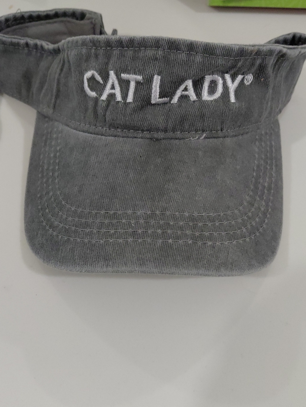 Embroidered Gray Visor